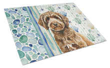 Load image into Gallery viewer, Spanish Water Dog Coastal Sea Glass Glass Cutting Board