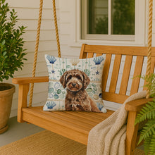 Load image into Gallery viewer, Spanish Water Dog Coastal Sea Glass Throw Pillow