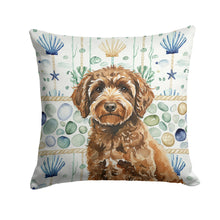 Load image into Gallery viewer, Spanish Water Dog Coastal Sea Glass Throw Pillow