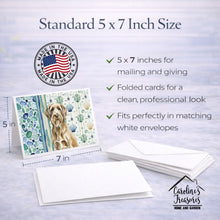 Load image into Gallery viewer, Spinone Italiano Coastal Sea Glass Greeting Cards Pack of 8