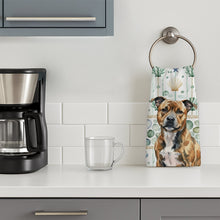Load image into Gallery viewer, Brindle Staffordshire Bull Terrier Coastal Sea Glass Kitchen Towel