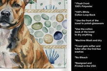 Load image into Gallery viewer, Brindle Staffordshire Bull Terrier Coastal Sea Glass Kitchen Towel