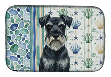 Load image into Gallery viewer, Standard Schnauzer Coastal Sea Glass Dish Drying Mat