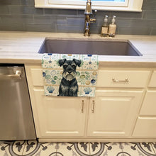 Load image into Gallery viewer, Standard Schnauzer Coastal Sea Glass Kitchen Towel