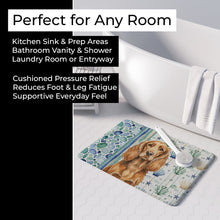 Load image into Gallery viewer, Sussex Spaniel Coastal Sea Glass Memory Foam Kitchen Mat