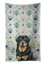 Load image into Gallery viewer, Black and Tan Tibetan Mastiff Coastal Sea Glass Kitchen Towel