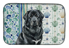 Load image into Gallery viewer, Black Tibetan Mastiff Coastal Sea Glass Dish Drying Mat