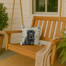 Load image into Gallery viewer, Black Tibetan Mastiff Coastal Sea Glass Throw Pillow