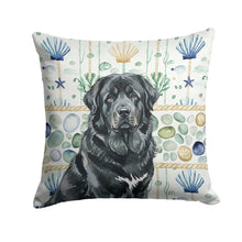 Load image into Gallery viewer, Black Tibetan Mastiff Coastal Sea Glass Throw Pillow