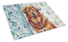 Load image into Gallery viewer, Red Gold Tibetan Mastiff Coastal Sea Glass Glass Cutting Board