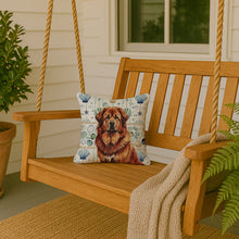 Load image into Gallery viewer, Red Gold Tibetan Mastiff Coastal Sea Glass Throw Pillow
