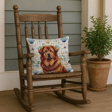 Load image into Gallery viewer, Red Gold Tibetan Mastiff Coastal Sea Glass Throw Pillow