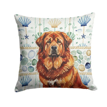Load image into Gallery viewer, Red Gold Tibetan Mastiff Coastal Sea Glass Throw Pillow