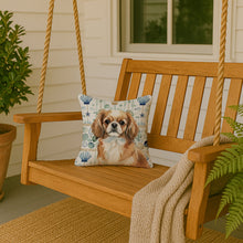Load image into Gallery viewer, Tibetan Spaniel Coastal Sea Glass Throw Pillow