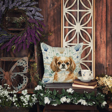 Load image into Gallery viewer, Tibetan Spaniel Coastal Sea Glass Throw Pillow