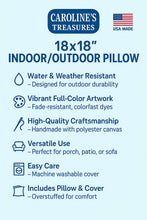 Load image into Gallery viewer, Tibetan Spaniel Coastal Sea Glass Throw Pillow