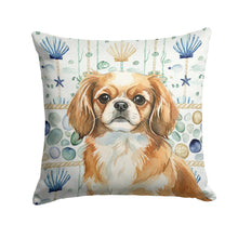 Load image into Gallery viewer, Tibetan Spaniel Coastal Sea Glass Throw Pillow
