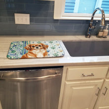 Load image into Gallery viewer, Red Tibetan Spaniel Coastal Sea Glass Dish Drying Mat