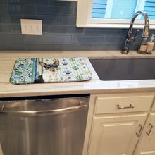 Load image into Gallery viewer, Toy Fox Terrier Coastal Sea Glass Dish Drying Mat