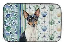 Load image into Gallery viewer, Toy Fox Terrier Coastal Sea Glass Dish Drying Mat