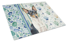 Load image into Gallery viewer, Toy Fox Terrier Coastal Sea Glass Glass Cutting Board