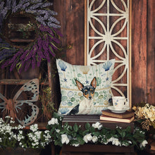 Load image into Gallery viewer, Toy Fox Terrier Coastal Sea Glass Throw Pillow