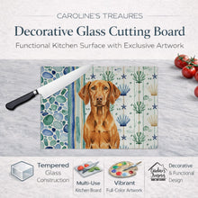 Load image into Gallery viewer, Vizsla Coastal Sea Glass Glass Cutting Board