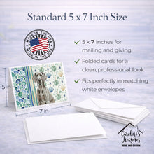 Load image into Gallery viewer, Weimaraner Coastal Sea Glass Greeting Cards Pack of 8