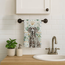 Load image into Gallery viewer, Weimaraner Coastal Sea Glass Kitchen Towel