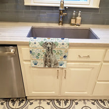 Load image into Gallery viewer, Weimaraner Coastal Sea Glass Kitchen Towel