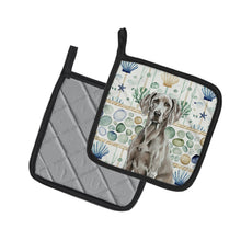 Load image into Gallery viewer, Weimaraner Coastal Sea Glass Pair of Pot Holders