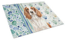 Load image into Gallery viewer, Welsh Springer Spaniel Coastal Sea Glass Glass Cutting Board