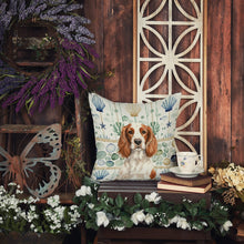 Load image into Gallery viewer, Welsh Springer Spaniel Coastal Sea Glass Throw Pillow