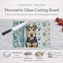 Load image into Gallery viewer, Welsh Terrier Coastal Sea Glass Glass Cutting Board
