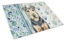 Load image into Gallery viewer, Welsh Terrier Coastal Sea Glass Glass Cutting Board