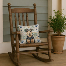 Load image into Gallery viewer, Welsh Terrier Coastal Sea Glass Throw Pillow