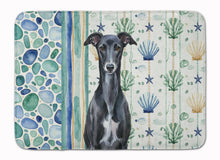 Load image into Gallery viewer, Black Whippet Coastal Sea Glass Memory Foam Kitchen Mat