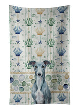 Load image into Gallery viewer, Blue Whippet Coastal Sea Glass Kitchen Towel