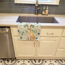 Load image into Gallery viewer, Fawn Whippet Coastal Sea Glass Kitchen Towel