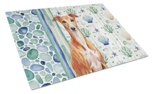Load image into Gallery viewer, Red Whippet Coastal Sea Glass Glass Cutting Board