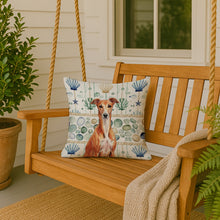 Load image into Gallery viewer, Red Whippet Coastal Sea Glass Throw Pillow