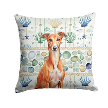 Load image into Gallery viewer, Red Whippet Coastal Sea Glass Throw Pillow