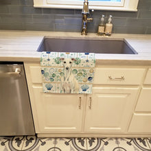 Load image into Gallery viewer, White Whippet Coastal Sea Glass Kitchen Towel