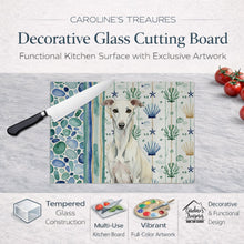 Load image into Gallery viewer, White Whippet Coastal Sea Glass Glass Cutting Board