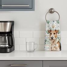 Load image into Gallery viewer, Wire Fox Terrier Coastal Sea Glass Kitchen Towel