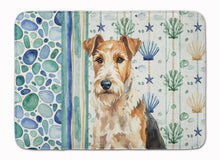 Load image into Gallery viewer, Wire Fox Terrier Coastal Sea Glass Memory Foam Kitchen Mat