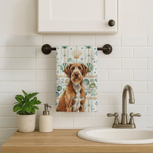 Load image into Gallery viewer, Wirehaired Pointing Griffon Coastal Sea Glass Kitchen Towel