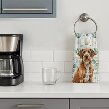 Load image into Gallery viewer, Wirehaired Pointing Griffon Coastal Sea Glass Kitchen Towel