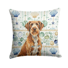 Load image into Gallery viewer, Wirehaired Pointing Griffon Coastal Sea Glass Throw Pillow