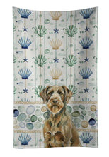 Load image into Gallery viewer, Chestnut Wirehaired Pointing Griffon Coastal Sea Glass Kitchen Towel